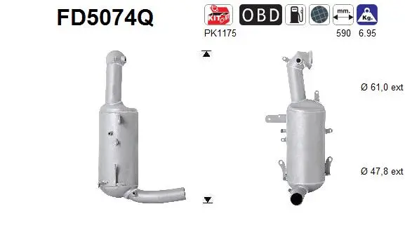 Soot/Particulate Filter, exhaust system (FD5074Q)