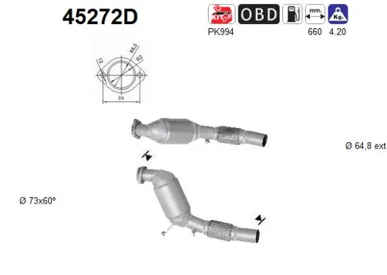 Catalytic Converter (45272D)