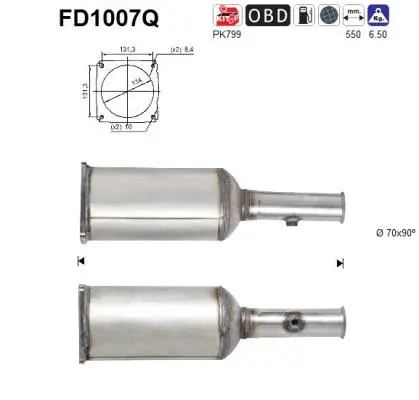Soot/Particulate Filter, exhaust system (FD1007Q)