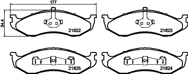 Brake Pad Set, disc brake (PCP1864)