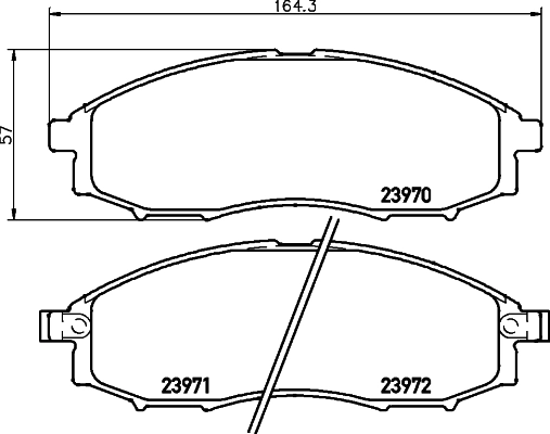 Brake Pad Set, disc brake (PCP2114)