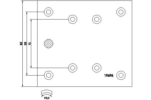 Brake Lining Kit, drum brake (MP312A7100)