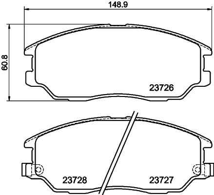 Brake Pad Set, disc brake (PCP1942)
