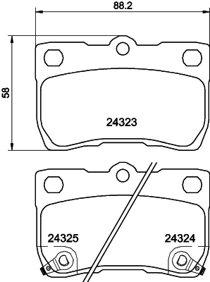 Brake Pad Set, disc brake (PCP1959)
