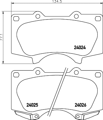 Brake Pad Set, disc brake (PCP1122)