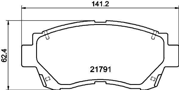 Brake Pad Set, disc brake (PCP1862)