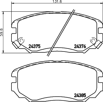 Brake Pad Set, disc brake (PCP1962)