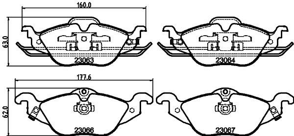 Brake Pad Set, disc brake (PCP1058)
