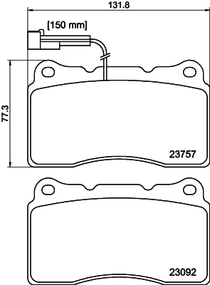 Brake Pad Set, disc brake (PCP2098)