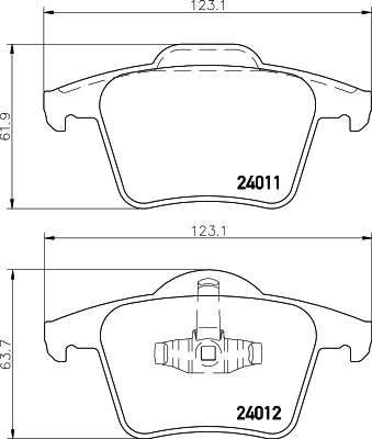 Brake Pad Set, disc brake (PCP2233)
