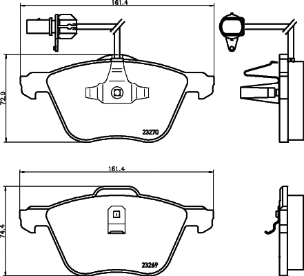 Brake Pad Set, disc brake (PCP1661)