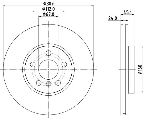 Brake Disc (PCD23422)