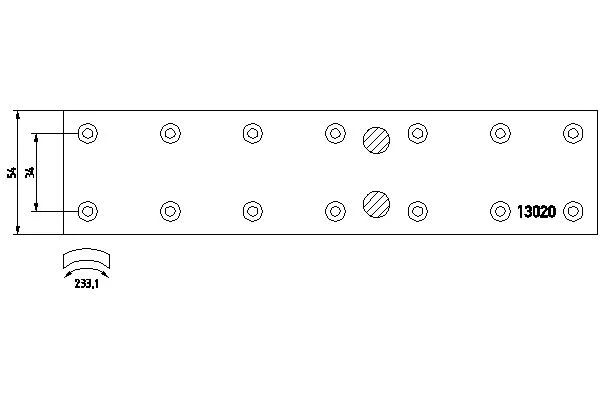Brake Lining Kit, drum brake (MB88892S7121)