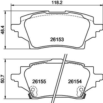 Brake Pad Set, disc brake (PCP1819)