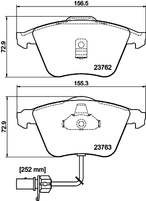 Brake Pad Set, disc brake (PCP2103)