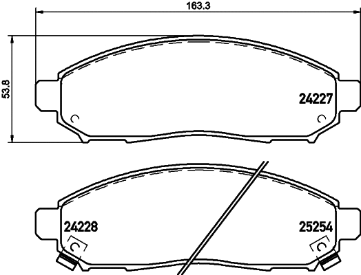 Brake Pad Set, disc brake (PCP1558)