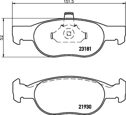 Brake Pad Set, disc brake (PCP1454)