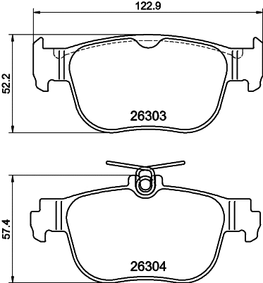 Brake Pad Set, disc brake (PCP2036)