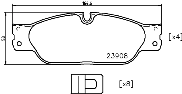 Brake Pad Set, disc brake (PCP2141)