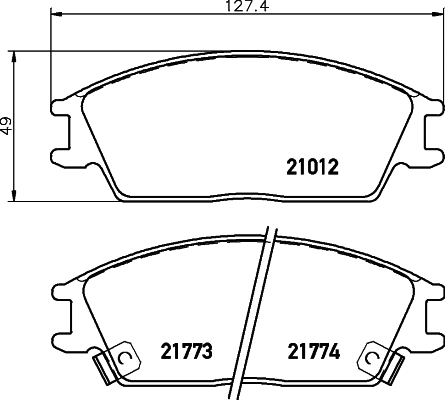 Brake Pad Set, disc brake (PCP1072)