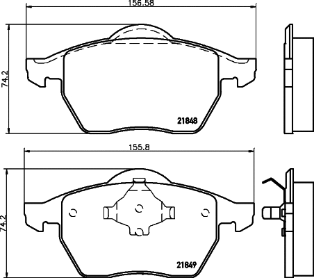 Brake Pad Set, disc brake (PCP1356)