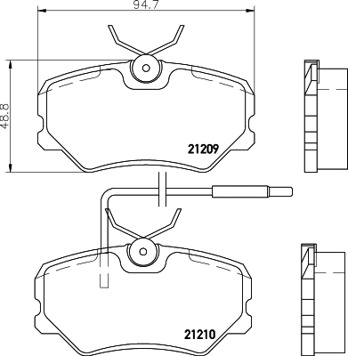 Brake Pad Set, disc brake (PCP1539)