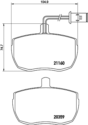 Brake Pad Set, disc brake (PCP1695)
