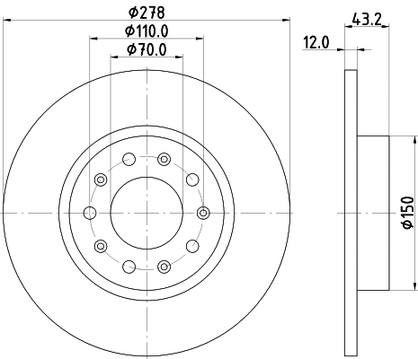 Brake Disc (PCD14262)