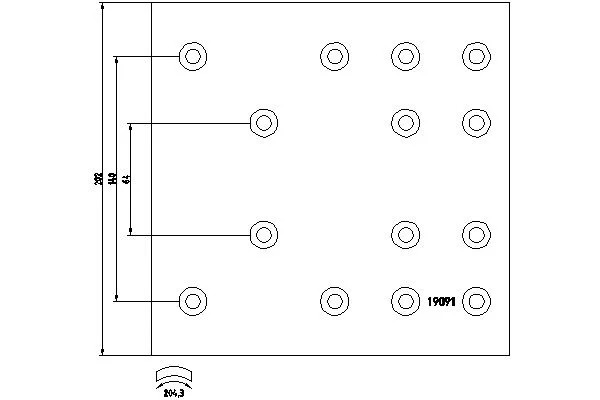 Brake Lining Kit, drum brake (PB4212S7113)