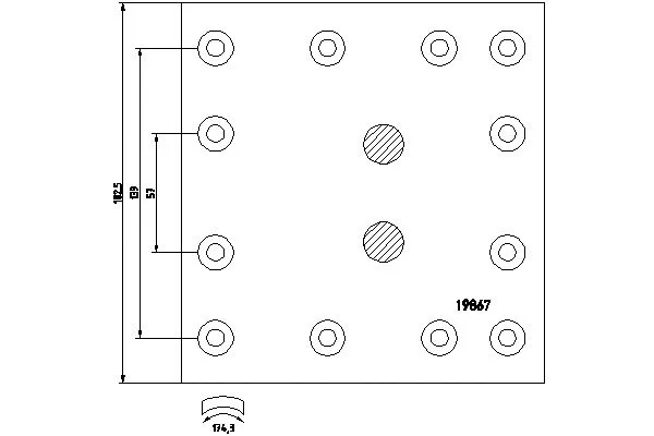 Brake Lining Kit, drum brake