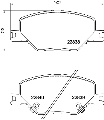 Brake Pad Set, disc brake (PCP1789)