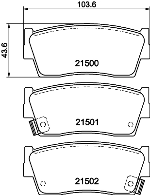 Brake Pad Set, disc brake (PCP1855)