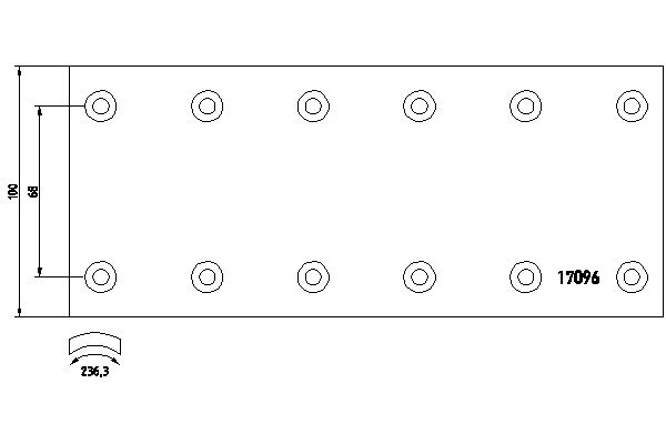 Brake Lining Kit, drum brake (PB23261S7121)