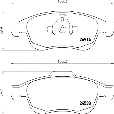 Brake Pad Set, disc brake (PCP1061)