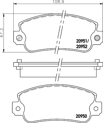 Brake Pad Set, disc brake (PCP1535)