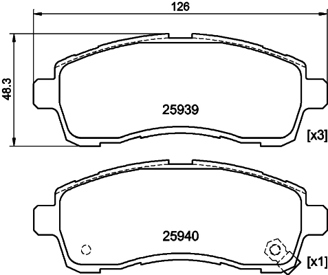 Brake Pad Set, disc brake (PCP2193)