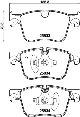 Brake Pad Set, disc brake (PCP1997)