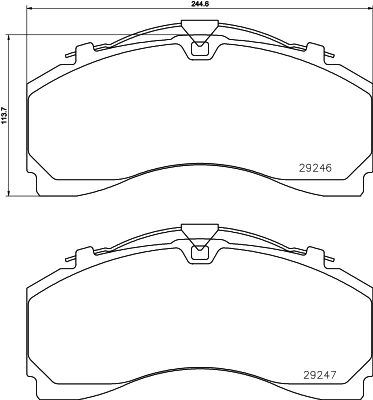 Brake Pad Set, disc brake (CVP129K)