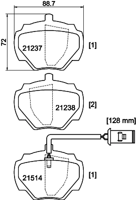Brake Pad Set, disc brake (PCP2173)