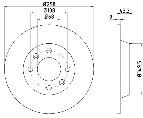 Brake Disc (PCD14972)
