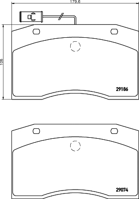 Brake Pad Set, disc brake (CVP098)
