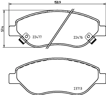 Brake Pad Set, disc brake (PCP1911)
