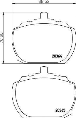 Brake Pad Set, disc brake (CVP041)