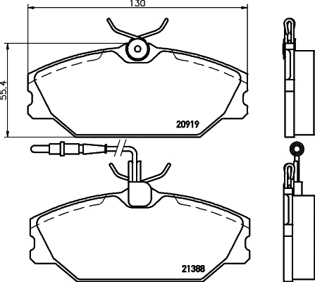 Brake Pad Set, disc brake (PCP1405)