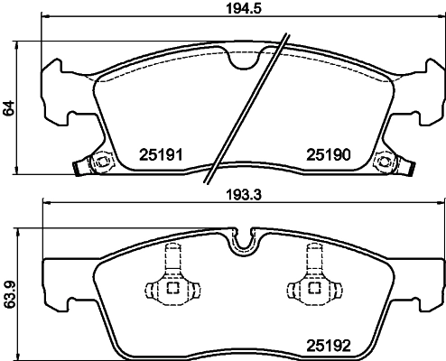 Brake Pad Set, disc brake (PCP2162)