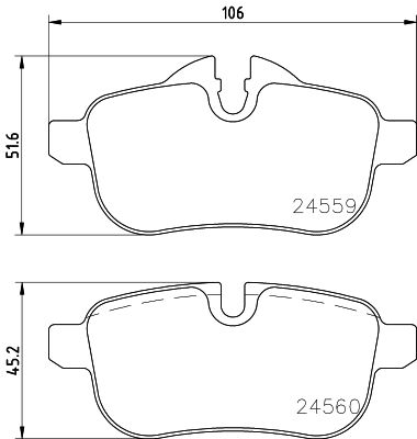Brake Pad Set, disc brake (PCP2122)
