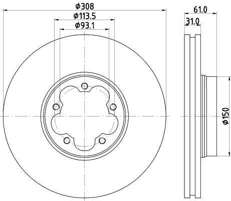 Brake Disc (PCD19611)