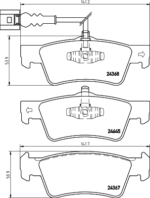 Brake Pad Set, disc brake (PCP1681)