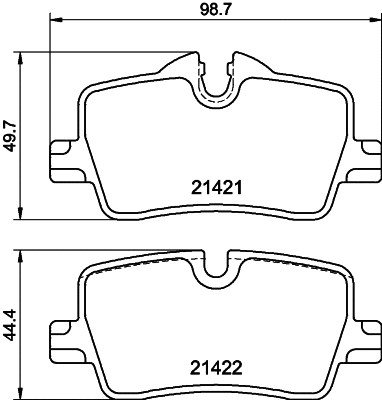 Brake Pad Set, disc brake (PCP1831)