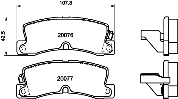 Brake Pad Set, disc brake (PCP1843)